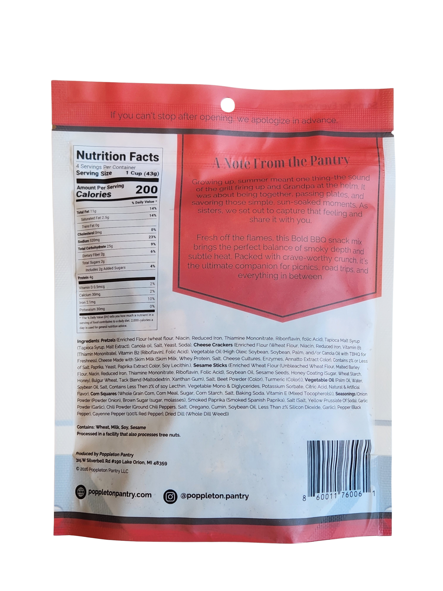 Bold BBQ Snack Mix 6oz Bundle of 3